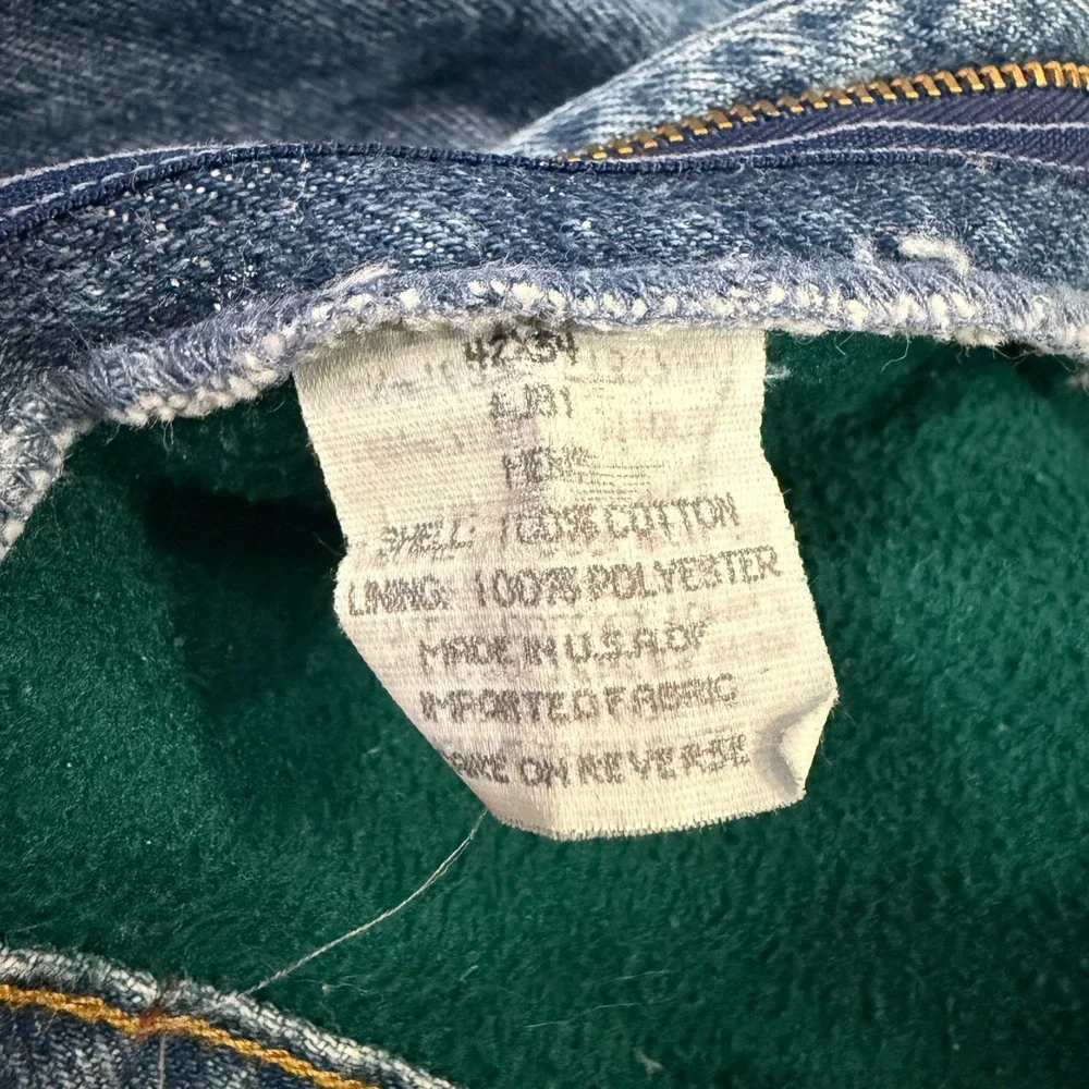 L.L. Bean Mens 42x34 Vintage Made In USA Fleece Lined Jeans‎ - Picture 4 of 10